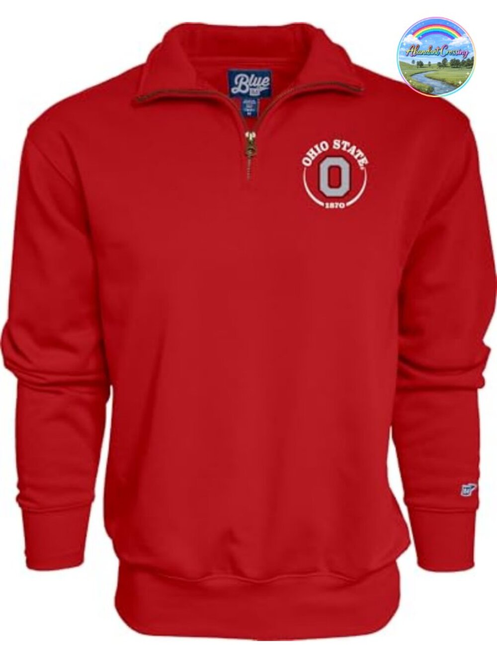 NCAA Unisex Quarter Zip Sweatshirt Blue 84 Ohio State